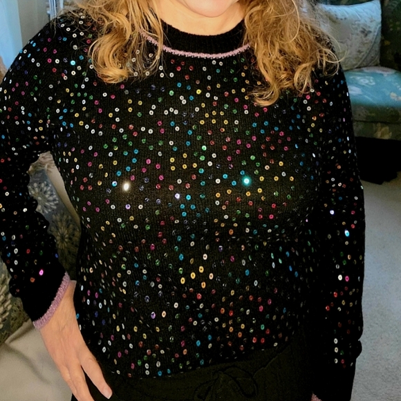 NWT FATE Sequin Crew neck Sweater 🔥🎁🎄 - Picture 1 of 8